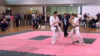 Sensei Dean Booth Victorian Kyokushin Karate Championships fight one [upl. by Ichabod39]