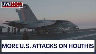 IsraelHamas war US launches new round of strikes against Houthis in Yemen  LiveNOW from FOX [upl. by Anerhs594]