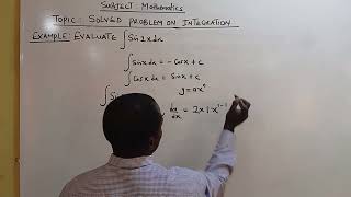 MathematicsJamb question on integration without boundary [upl. by Ellicul]