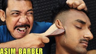 Ear Massage by Asim Barber  Satisfying Head Massage  Neck Cracking  Spine Cracking  ASMR [upl. by Sevik]