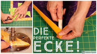 Briefecken nähen für Anfänger mit Geling Garantie Patchwork Tutorial mit deiner eigenen Schablone [upl. by Anaujd308]