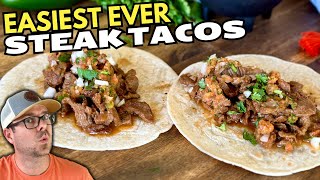 Quick and Easy Steak Tacos with a Homemade Griddle Salsa  Keeping it SIMPLE [upl. by Ilojne637]