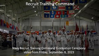 Navy Recruit Training Command Graduation Ceremony video from Friday September 8 2023 [upl. by Iznil]