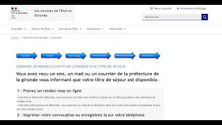 Comment prendre un rendezvous chez la Pref remise titre séjour [upl. by Quinn]