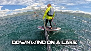 Downwind foiling on a lake [upl. by Jeremy688]