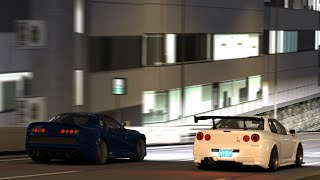 Street Racing 900BHP Abflug S900 Toyota Supra vs Nissan Skyline GTR R34 w Traffic  Assetto Corsa [upl. by Eseryt732]