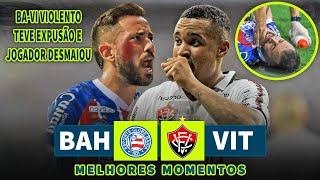 MUITA BRIGA NO BAVI Bahia x Vitoria  Melhores momentos I Copa do Nordeste 2024 [upl. by Chaunce107]