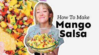 How To Make Mango Salsa 5 Minute Recipe [upl. by Iddo]