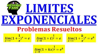 LIMITES EXPONENCIALES  ejercicios resueltos [upl. by Ardaed]