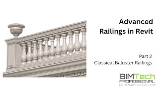 BIM  Revit  Classical Baluster Railing [upl. by Depoliti]