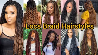 Cute Loc Braids for Ladies  Butterfly Locs Hairstyles  Marley Loc Braids  Twist Braids Hairstyles [upl. by Damal]