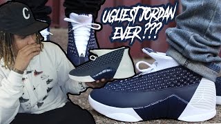 THE UGLIEST JORDAN EVER  JORDAN 15 quotOBSIDIANquot REVIEW AND ON FOOT [upl. by Godewyn]