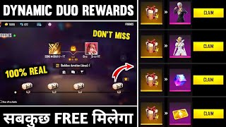 DYNAMIC DUO FREE FIRE  FREE FIRE DYNAMIC DUO FREE REWARDS  FREE FIRE NEW EVENT  DYNAMIC DUO EVENT [upl. by Fante]