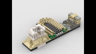 Athens Skyline  Brick Speed Build  Architecture MOC with Lego [upl. by Stent]