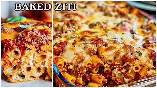 Cheesy Delicious Baked ZITI Pasta Recipe  So Easy Good [upl. by Hsak]