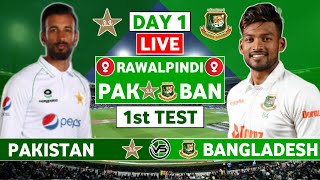 Pakistan vs Bangladesh 1st Test Live Scores  PAK vs BAN 1st Test Day 1 Live Scores amp Commentary [upl. by Armitage]