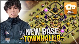 NEW TH9 BASE WITH LINKANTI ZAP DRAGON ATTACK CLASH OF CLANS [upl. by Eintirb]