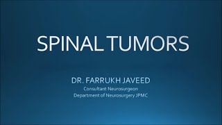 Spinal Cord Tumors Lecture [upl. by Seadon]