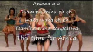 Shakira  Waka Waka  lyrics [upl. by Lai]