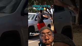 Telling Strangers Their Tire Is Flat Goes Crazy reaction greenscreen hood funnyclips [upl. by Ayotl]