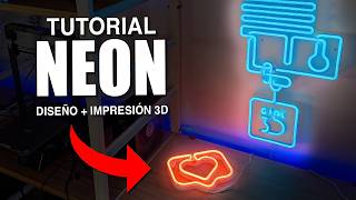 ✅CREA tus propios LETREROS de NEÓN DIY con IMPRESIÓN 3D ✨ Tutorial Diseño FUSION  Cómo Imprimir 3D [upl. by Yralih]