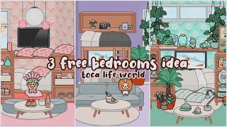 Toca Life World  3 free bedrooms idea in toca boca 🏠✨  MONICA WINSLETH [upl. by Zeidman]