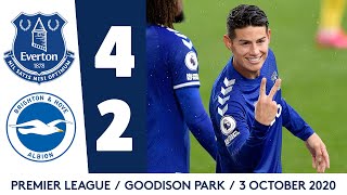 EVERTON 42 BRIGHTON  JAMES RODRIGUEZ AT THE DOUBLE  PREMIER LEAGUE HIGHLIGHTS [upl. by Ernie]