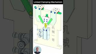 Linked Clamping Mechanism shorts engineering mechanical working [upl. by Alpert381]