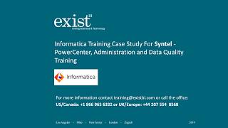 Informatica PowerCenter Training Case Study For Syntel [upl. by Ytirahs]