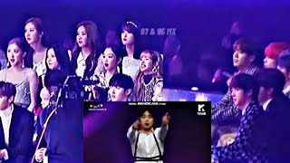 BLACKPINK AND BTS REACTION TO DNA AND DDU DU DDU DUDANCE WARMMA 2018 [upl. by Ednyl]