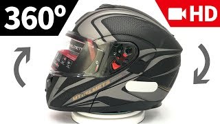 Capacete MT Atom SV Articulado SX1 PretoDourado Fosco em 360º HD  Grid Motors [upl. by Floria652]