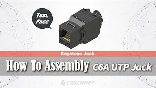 Cat6a UTP RJ45 keystone jack assembly guide [upl. by Asillam]