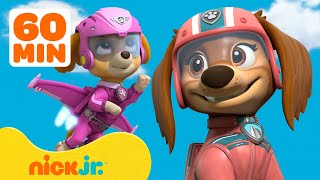 PAW Patrol Girl Power Rescues w Liberty Skye amp Everest  1 Hour Compilation  Nick Jr [upl. by Pantheas]