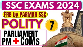 GK FOR SSC EXAMS  PARLIAMENT amp Council of Ministers  PARMAR SSC [upl. by Ytak107]