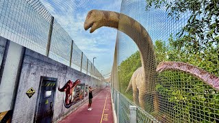 🇸🇬 EARTHSHATTERING Walk with Dinosaurs near Changi Airport Jurassic Mile [upl. by Acassej636]