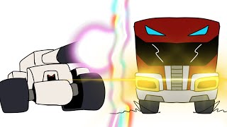 Transformers Optimus Prime vs Megatron battle with a little of Transformers Animated style [upl. by Lletniuq]