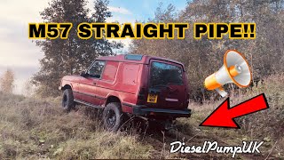 M57 DISCOVERY STRAIGHT PIPE PURE UNFILTERED SOUND HARDCUT LANDROVER [upl. by Ithsav]