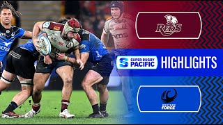 HIGHLIGHTS  REDS v FORCE  Super Rugby Pacific 2024  Round 14 [upl. by Oiluig]