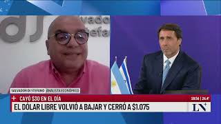 El dólar libre volvió a bajar y cerró a 1075 El análisis de Salvador Di Stefano [upl. by Coray]