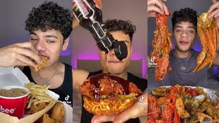 Ramizeinn tiktok compilation pt2  11 minutes of ramizienn eating spicy food  No reaction king [upl. by Battista]