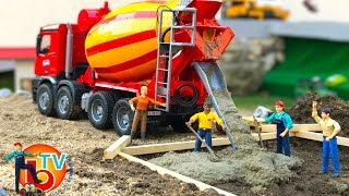 BRUDER TRUCK Construction Company Cement mixer Mercedes Benz [upl. by Iasi]