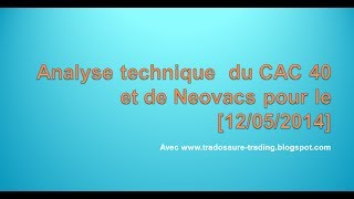 Analyse technique du CAC 40 et de Neovacs  Apprendre lanalyse technique et le trading [upl. by Norm]