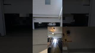 White garage doors opening and closing inside and outside garagedoors garagedooropener [upl. by Ricker]