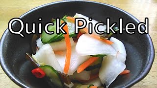 Quick Pickled Vegetables Japanese style Japanese home cooking [upl. by Ahsenyl]