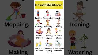 Household Chores in English englishforbeginners education englishlearning EnglishVocabulary lea [upl. by Alhahs]