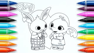 Bing and Sula Coloring Page  Coloring Bing Bunny  Coloring amp Art For Kids [upl. by Kriss]