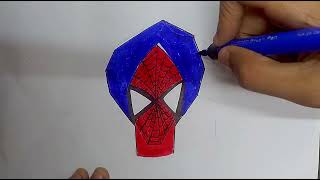 How to draw spider man in timelapse viralvideo trending spiderman [upl. by Ennaylime359]