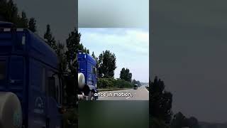 Truck Driver Accelerates to Stabilize Swerving Trailer [upl. by Gans103]