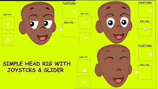 After effects Joysticks and sliders for simply head rig with Simple Illustration [upl. by Novyak466]