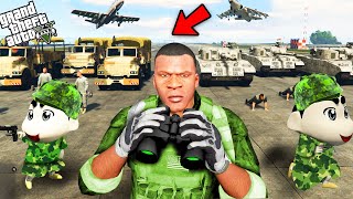 Franklin Try To Join Military To Attack Shinchan And Pinchan In GTA 5  GTA 5 Mods [upl. by Darrick]